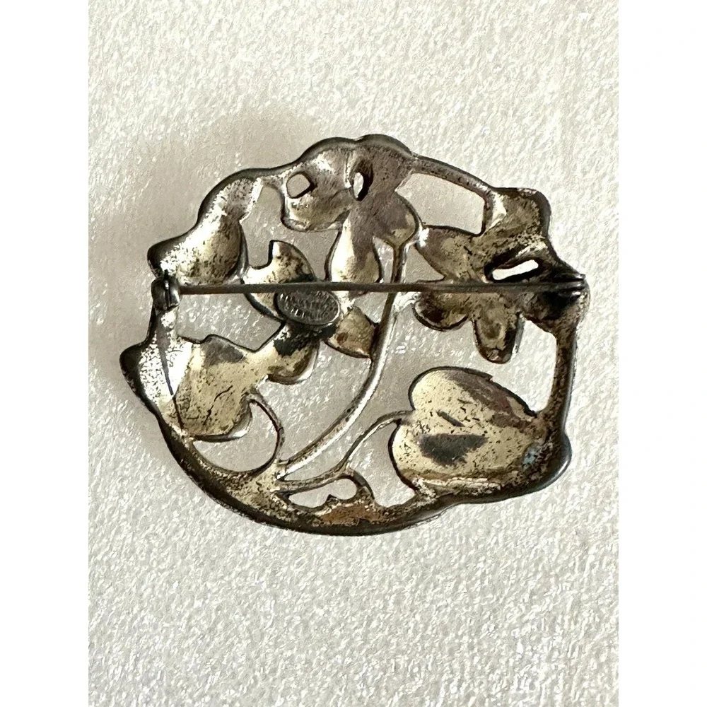 Vintage Danecraft‎ Sterling Silver Violet Flower Pin